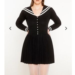 L’ecole des femmes Sailor Pleated Knit Dress